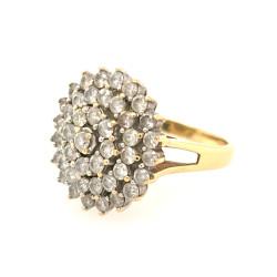 Pre Owned 18ct Diamond Cluster Ring ZU803